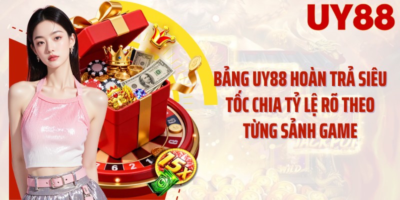 Bảng UY88 hoàn trả siêu tốc chia tỷ lệ rõ theo từng sảnh game