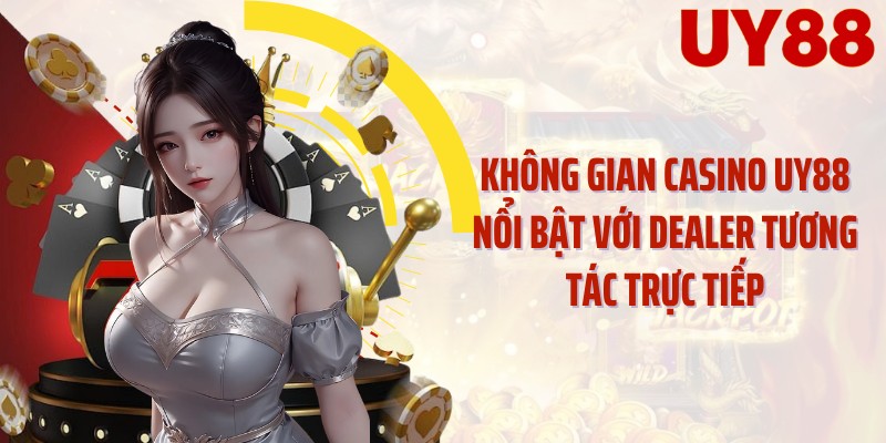 Không gian casino UY88 nổi bật với Dealer tương tác trực tiếp